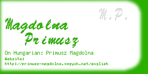 magdolna primusz business card
